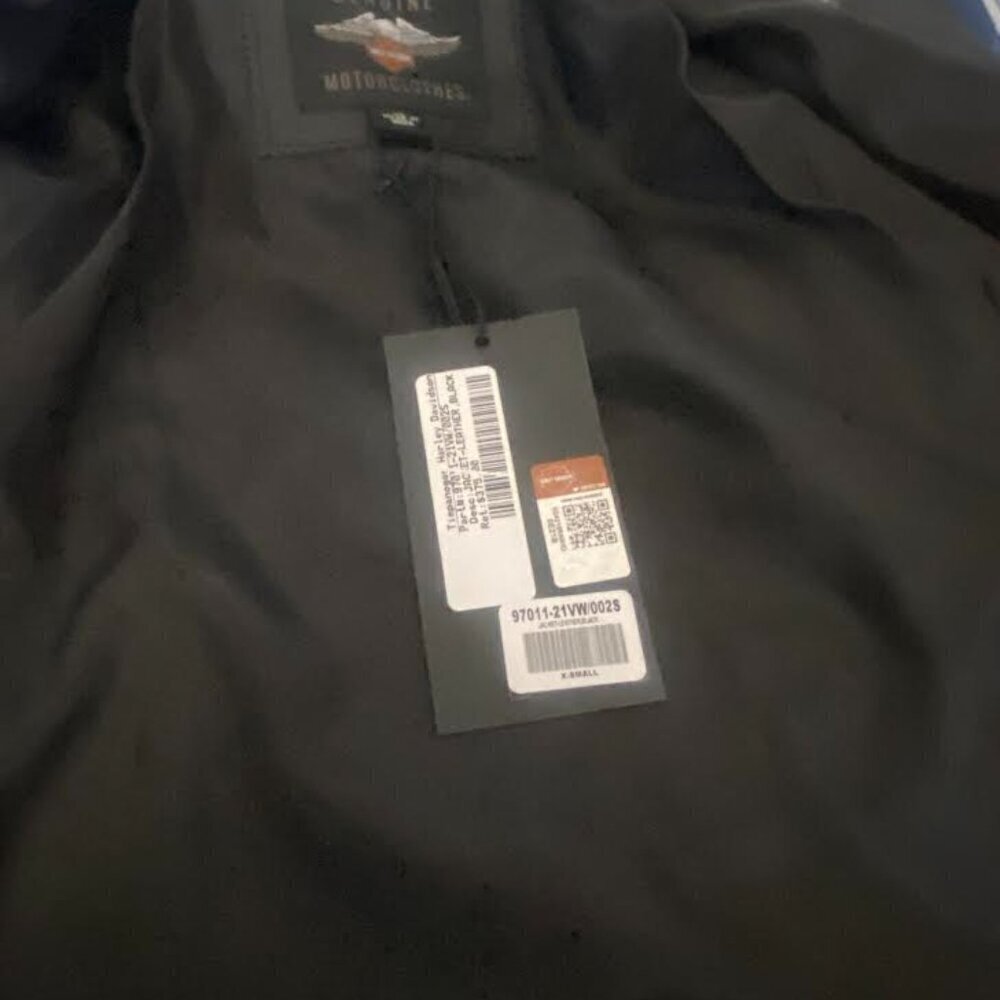 Authentic Womens Harley Davidson Black Leather Jacket 97011-21VW XS NWT​​​​​ - Picture 4 of 4